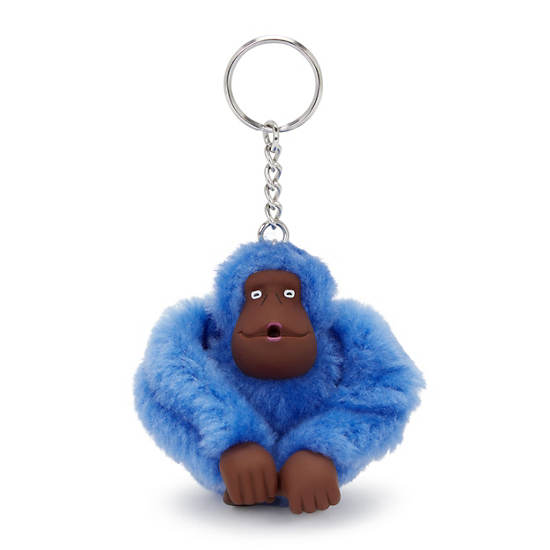 Sven Monkey Keychain, Bouncy Blue, large