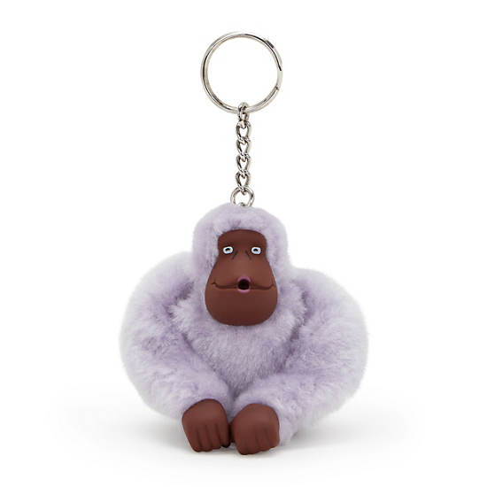 Sven Monkey Keychain, Frosted Lilac Metallic, large