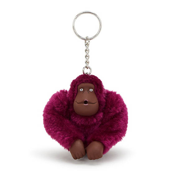 Sven Monkey Keychain, Purple Fig, large