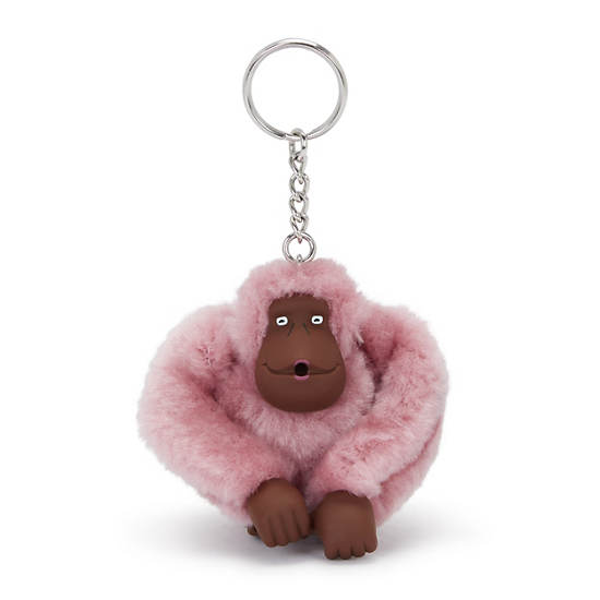 Sven Monkey Keychain, Flouncy Pink, large