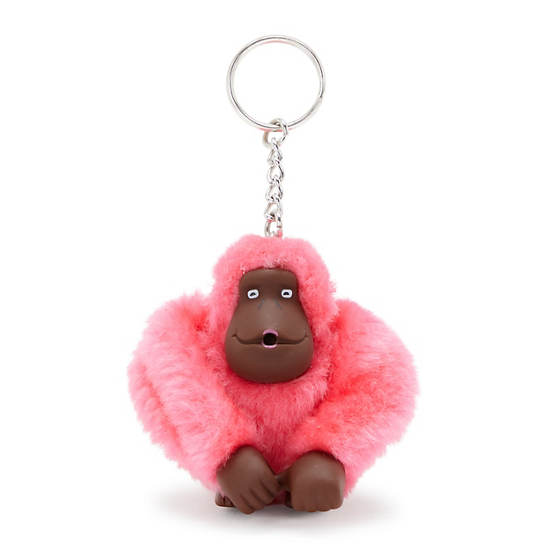 Sven Medium Monkey Keychain, Bubble Pop Pink, large