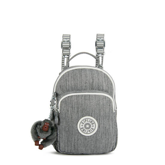 Alber 3-in-1 Mini Bag Backpack, Black Embossed, large