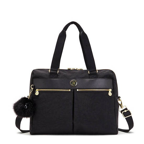 Valeria 13" Laptop Handbag, Black, large