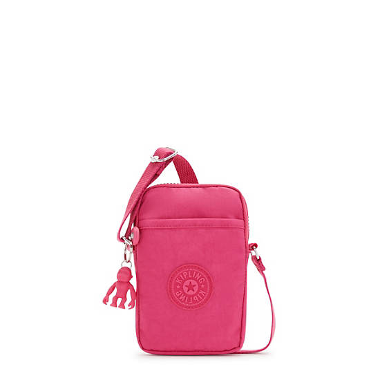 Tally Crossbody Phone Bag, Primrose Pink Satin, large