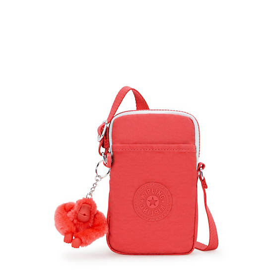 Tally Crossbody Phone Bag, Almost Coral, large