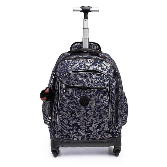 Echo II Metallic Rolling Backpack, Kipling Neon, large