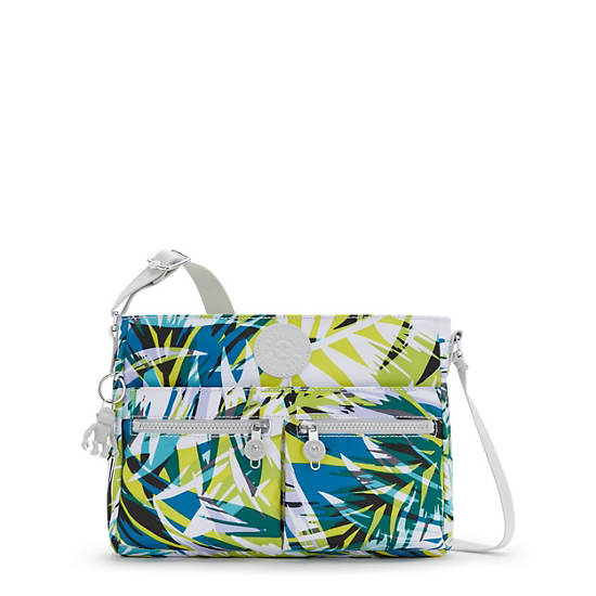 New Angie Printed Crossbody Bag, Bright Palm, large