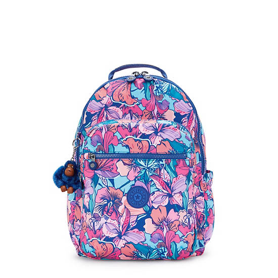 Seoul Large Printed 15" Laptop Backpack, Tropical Bloom, large