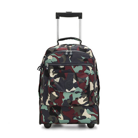 Large Printed Rolling Backpack, Camo, large
