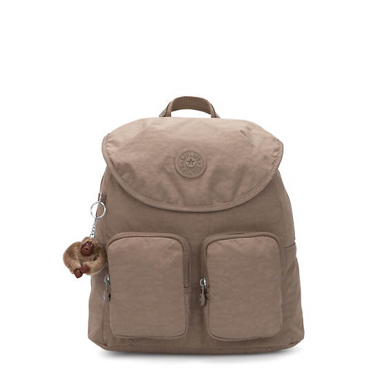 Fiona Medium Backpack, Stone Beige, large