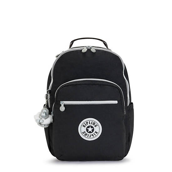 Seoul Large 15" Laptop Backpack, True Black Fun, large