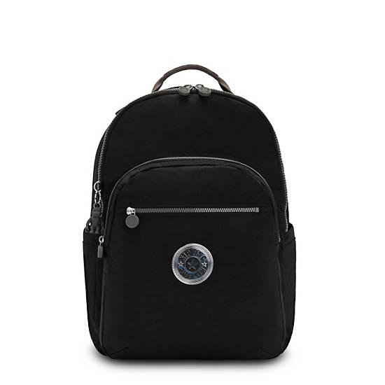 Seoul Extra Large 17" Laptop Backpack, Black, large
