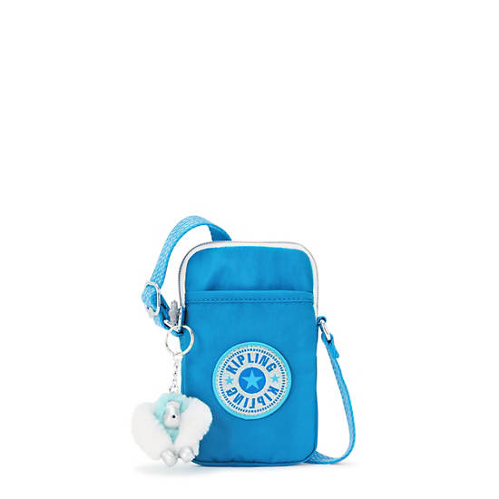 Tally Crossbody Phone Bag, Eager Blue Fun, large