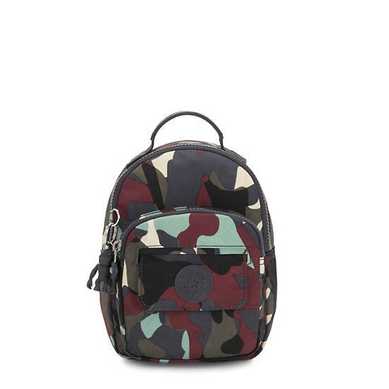 Alber 3-In-1 Convertible Mini Bag Printed Backpack, Camo, large