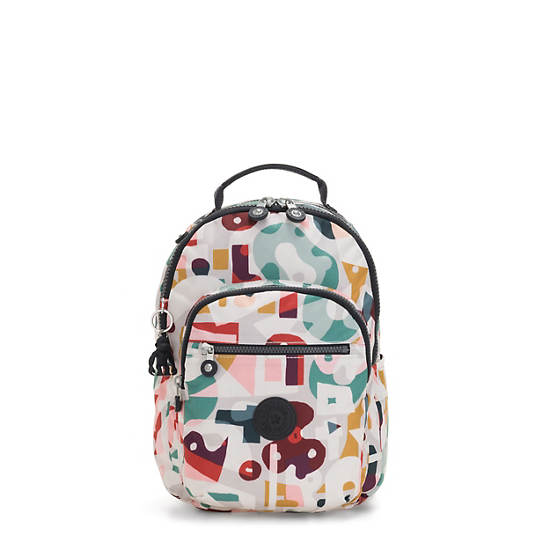 Seoul Small Tablet Printed Backpack, Music Print, large