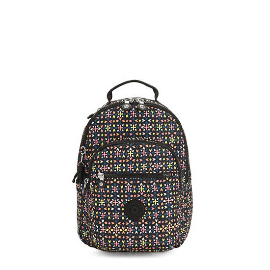 Seoul Small Printed Tablet Backpack, Floral Mozzaik, large