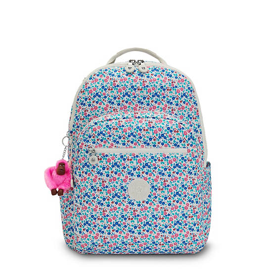 Seoul Extra Large Printed 17" Laptop Backpack, Micro Flowers, large