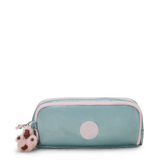 Gitroy Metallic Pencil Case, Fairy Green Metallic, large Gitroy Metallic Pencil Case, Fairy Green Metallic, large