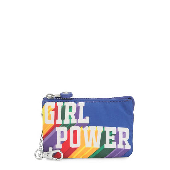 Creativity Mini Pouch Keychain, Girl Power Rainbow, large