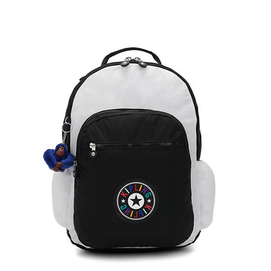 Seoul Go Extra Large 17" Laptop Backpack, Black white Combo, large