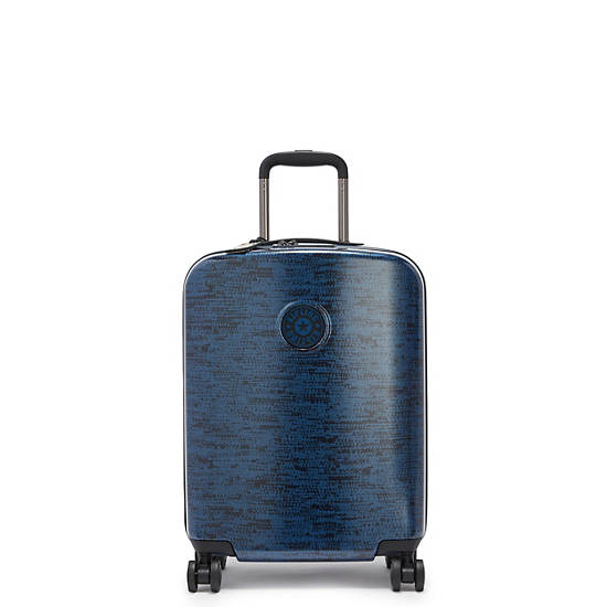 Curiosity Small  Printed 4 Wheeled Rolling Luggage, Blue Eclipse Print, large