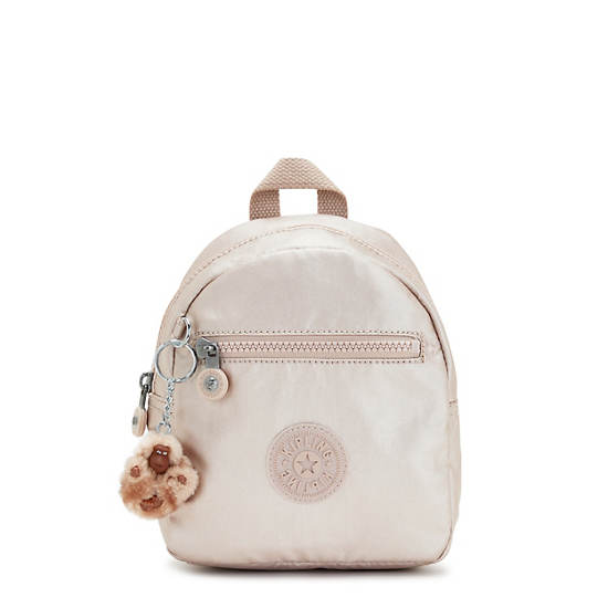 Winnifred Metallic Mini Backpack, Quartz Metallic, large Winnifred Metallic Mini Backpack, Quartz Metallic, large