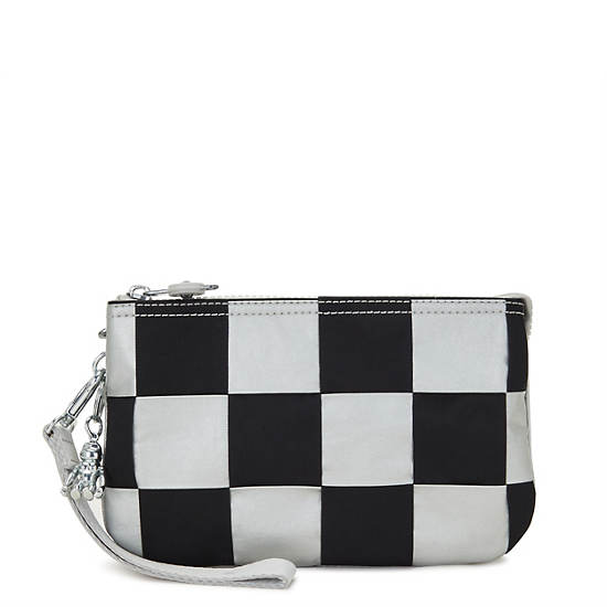 Creativity Extra Large Wristlet, Bright Checkers, large