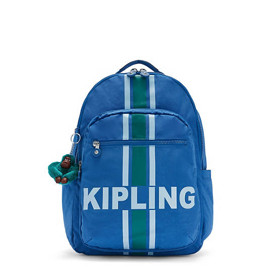 Seoul Large 15" Laptop Backpack, Artistic Blue Stripe, large
