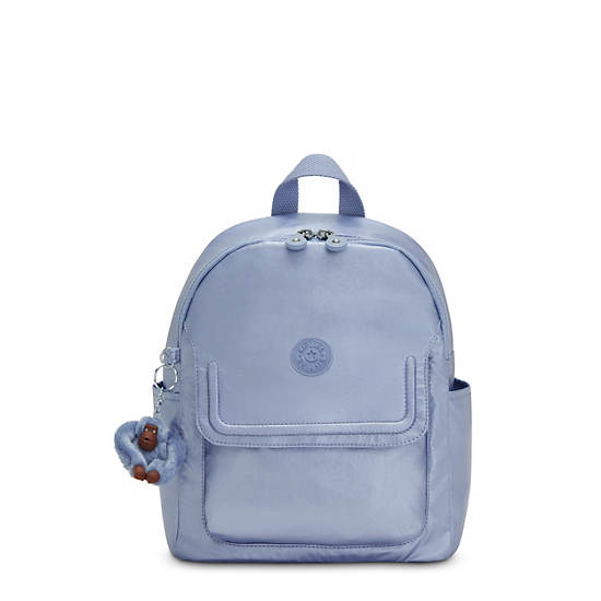 Matta Up Metallic Backpack, Clear Blue Metallic, large