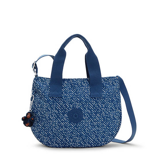 Alexus Printed Shoulder Bag, Blue Sky Metallic, large