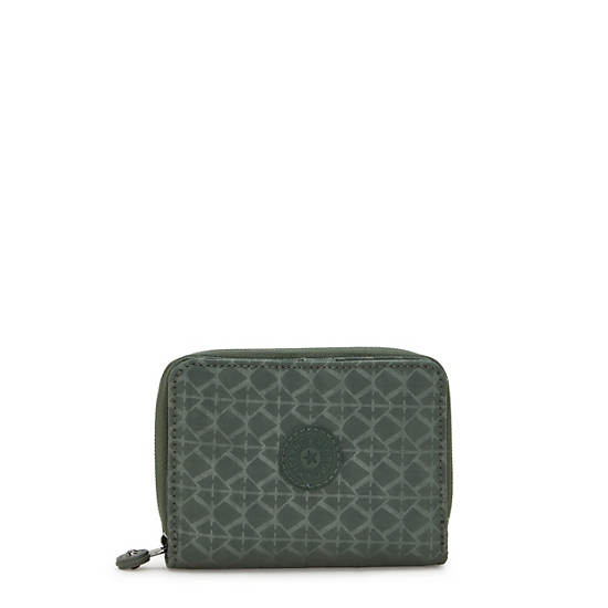 Money Love Small Printed Wallet, Signature Green Embossed, large