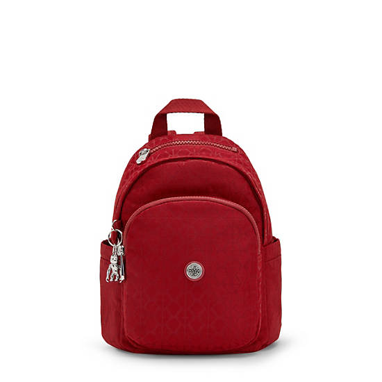 Delia Mini Backpack, Signature Red, large