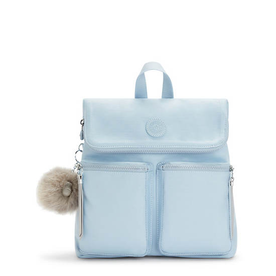 Breanna Medium Backpack, Shy Blue Shimmer, large