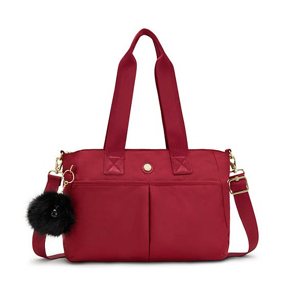 Faren Shoulder Bag, Regal Ruby Lux, large
