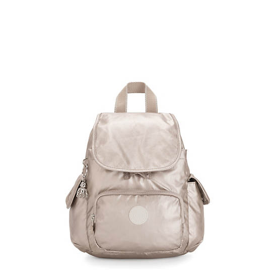 City Pack Mini Metallic Backpack, Metallic Glow, large