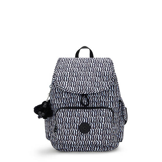 City Pack Small Printed Backpack, Holiday Waves, large