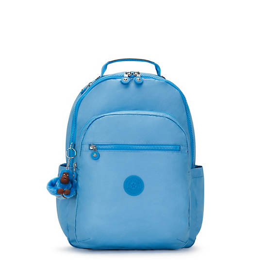 Seoul Large Metallic 15" Laptop Backpack, Fairy Aqua Metallic, large