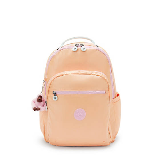 Seoul Large Metallic 15" Laptop Backpack, Magical Orange, large