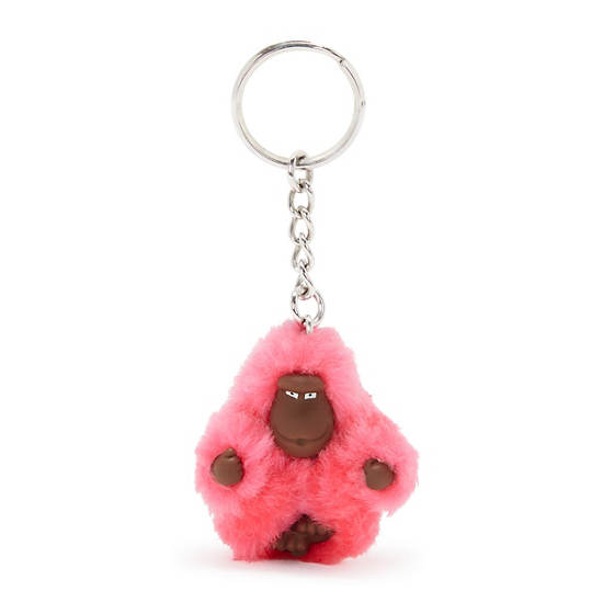 Sven Extra Small Monkey Keychain, Bubble Pop Pink, large