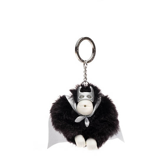 Kipling Hero Monkey Keychain, Nocturnal Grey, large