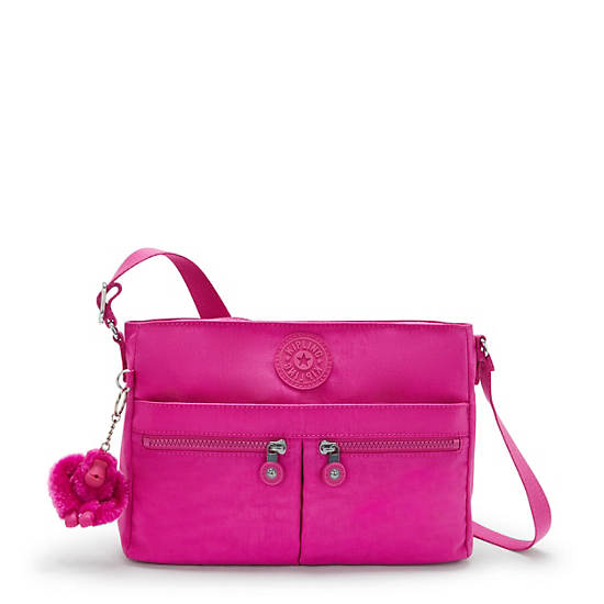 New Angie Crossbody Bag, Glowing Fuchsia, large