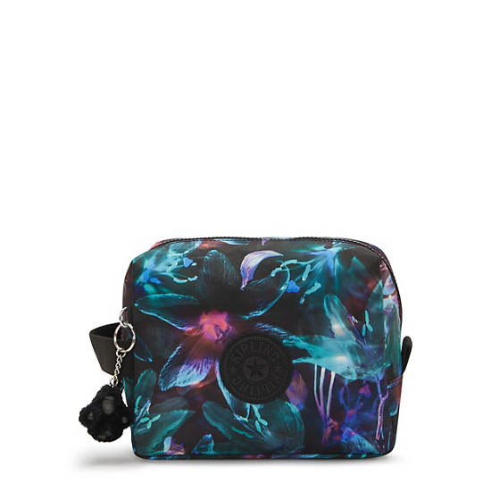 Parac Small Printed Toiletry Bag, Spectral Orchid, large