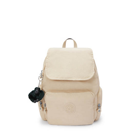 City Zip Small Backpack, Back To Beige, large