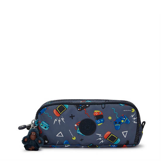 Gitroy Printed Pencil Case, Gaming Grey, large Gitroy Printed Pencil Case, Gaming Grey, large