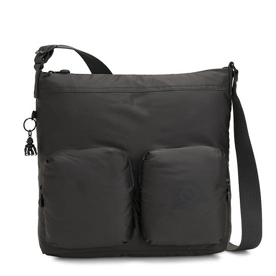 Eirene Crossbody Bag, True Black Tonal, large