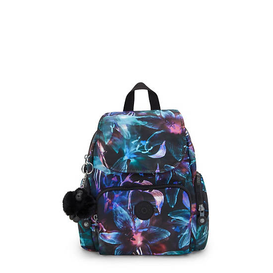 City Zip Mini Printed Backpack, Spectral Orchid, large