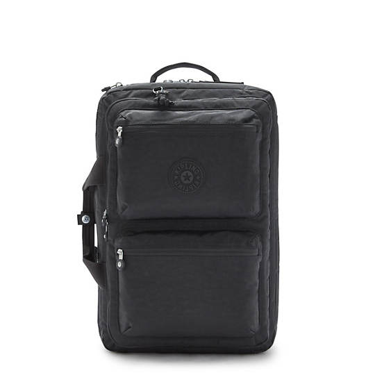 Jengo Extra Large Convertible Backpack, Black Noir, large