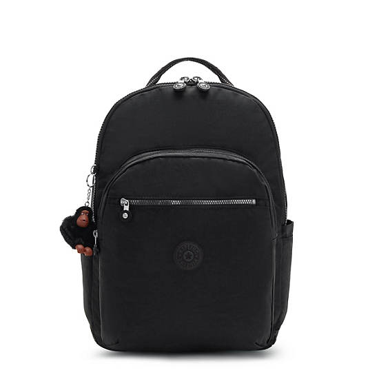 Seoul Extra Large 17" Laptop Backpack, True Black, large