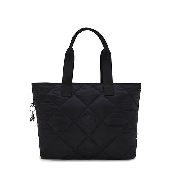 Colissa Up Quilted Laptop Tote Bag, Cosmic Black Ql, large