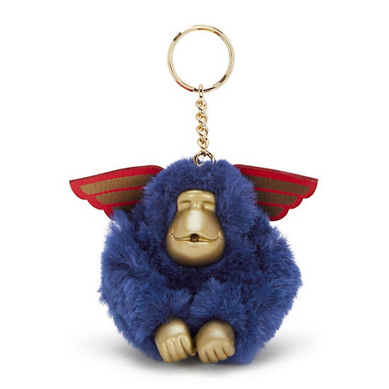 Wonder Woman Monkey Keychain, Imperial Blue Block, large